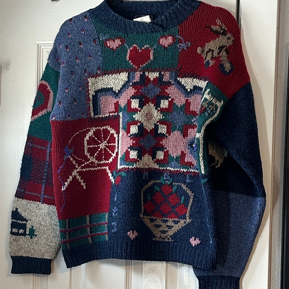 Woolrich Vintage Multicolor Patchwork 100% Wool S… - image 2